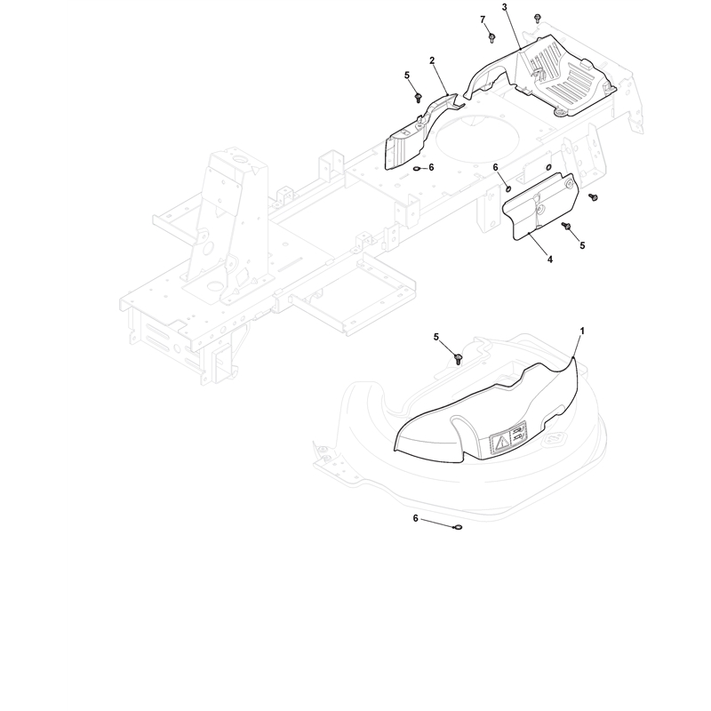 Mountfield 827H Ride-on (2T0065483-M13 [2015]) Parts Diagram, Guards
