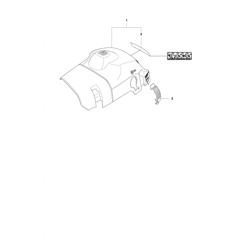 Husqvarna 435e Chainsaw (2011) Parts Diagram, Cylinder Cover 