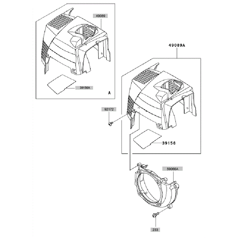 Kawasaki KBL35A (HA035A-AS50) Parts Diagram, Cooling Equipment