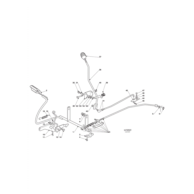 Castel / Twincut / Lawnking NJB13.5-92 (2010) Parts Diagram, Drive and Brake Controls