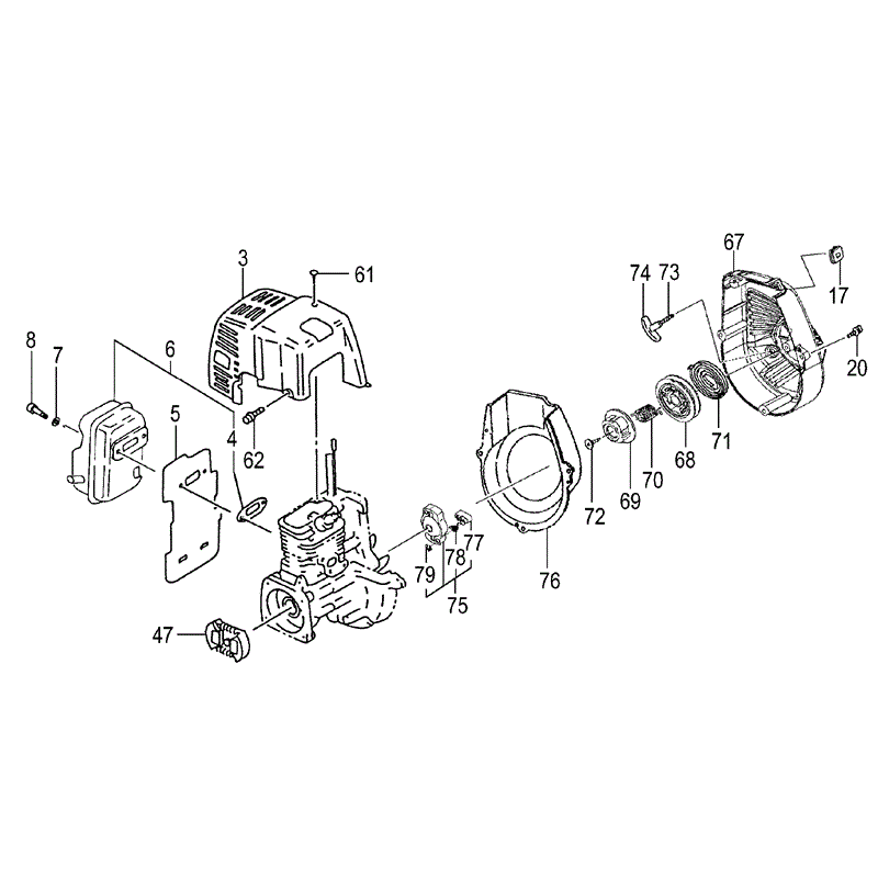 Tanaka THT-2100SA (1623-H01) Parts Diagram, ENGINE-2 