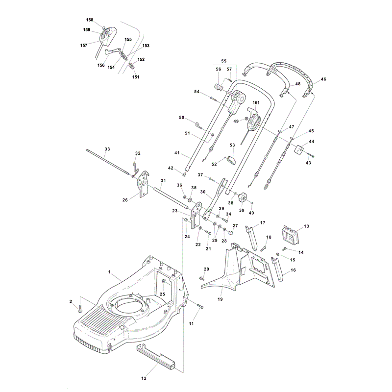 Mountfield M554R  (2008) Parts Diagram, Page 1