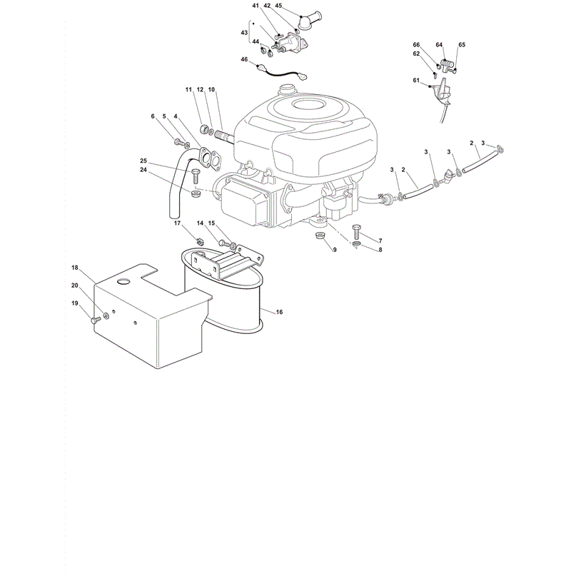 Castel / Twincut / Lawnking PT135HD (2012) Parts Diagram, Engine B&S 11.5 -12.5 - 13.5 hp