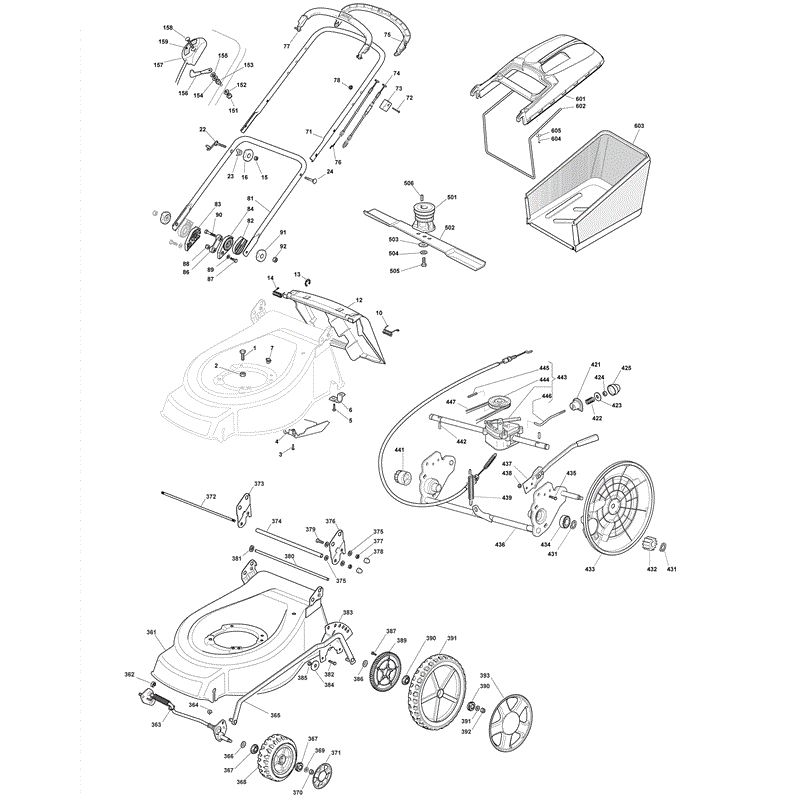 Mountfield 5320PD-BW  Petrol Rotary Mower (2008) Parts Diagram, Page 1