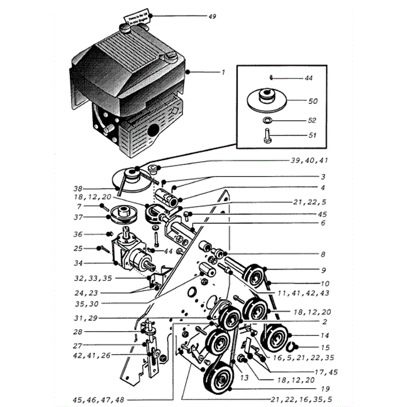 Hayter Ambassador Cylinder Lawnmower (390/001001-390/001040) Parts Diagram, Page 1