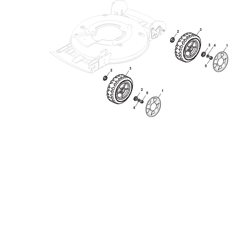 Mountfield 5030 PD INOX  Petrol Rotary Mower (291562033-M09 [2009]) Parts Diagram, Wheels and Hub Caps