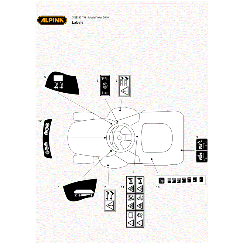 Alpina  One 92YH (2010) Parts Diagram, Page 14