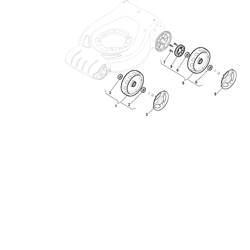 Mountfield S42 PD Li  (2016) (2016) Parts Diagram, Wheels and Hub Caps