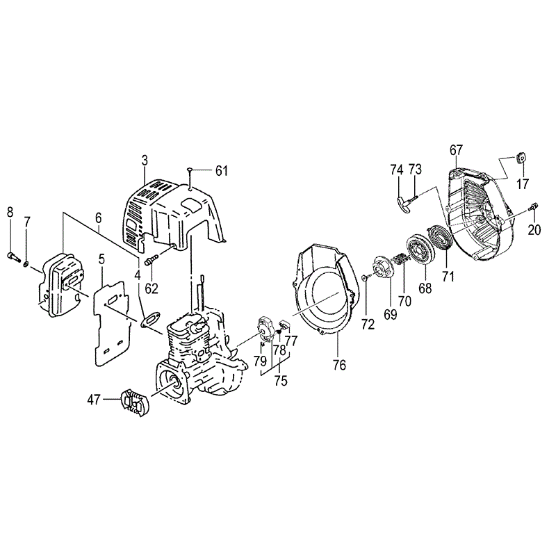 Tanaka THT-2520SA (1645-H40) Parts Diagram, ENGINE-2 