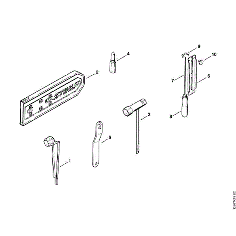 Stihl 009 Chainsaw (009) Parts Diagram, K-Tools / Extras