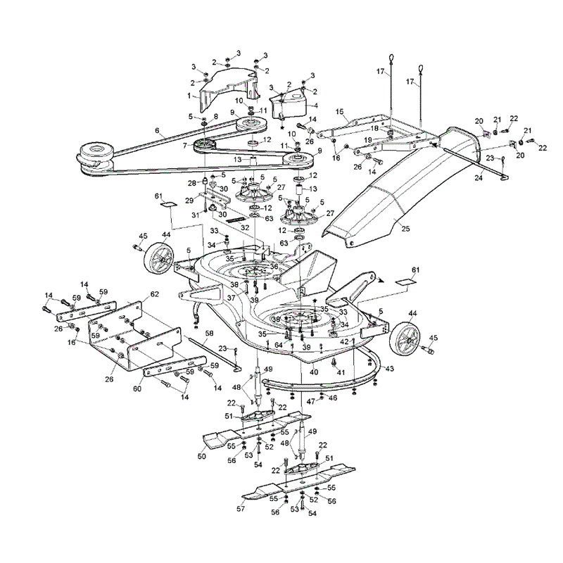Hayter RS17/102H (17/40) (149E270000001-149E280999999) Parts Diagram, Cutter Deck