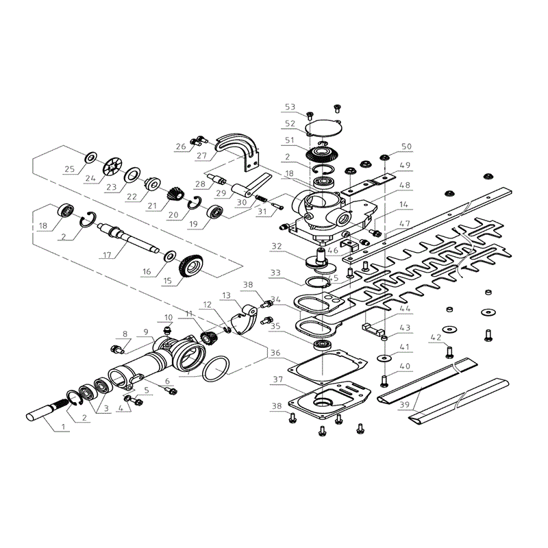 Mitox 265LRH (265LRH) Parts Diagram, Hedge Trimmer