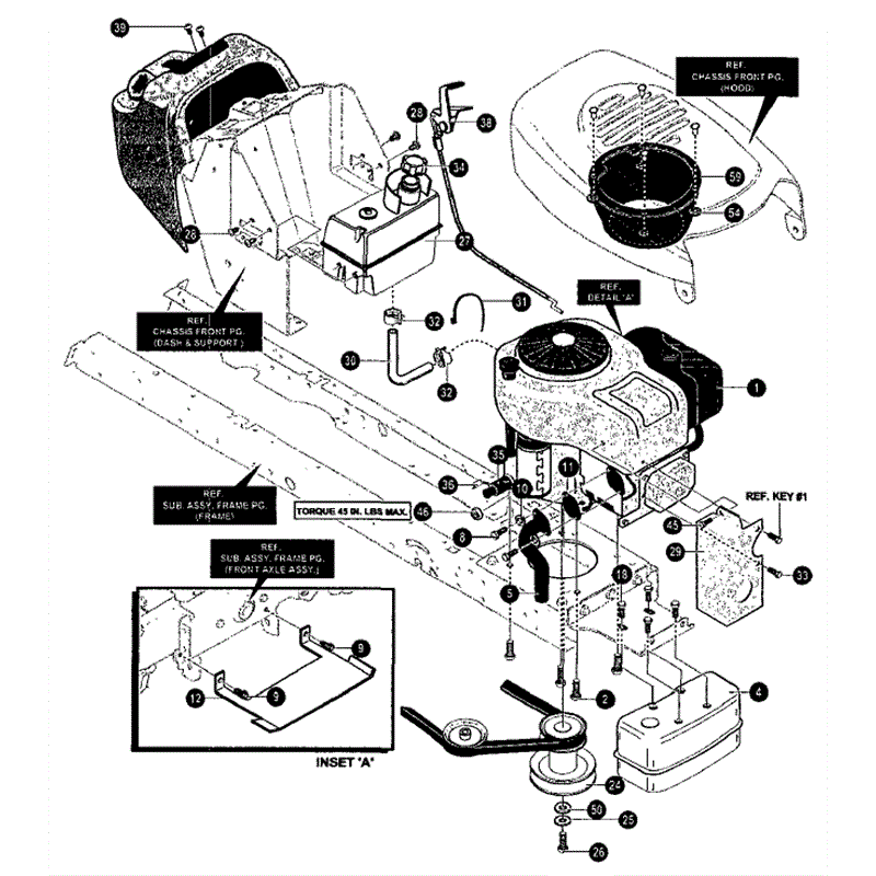 Hayter 15/40 (145R001001-145R099999) Parts Diagram, Engine & Control Assembly