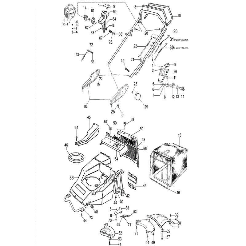 Efco MR 53 TBVI B&S Lawnmower (2009) Parts Diagram, Page 1