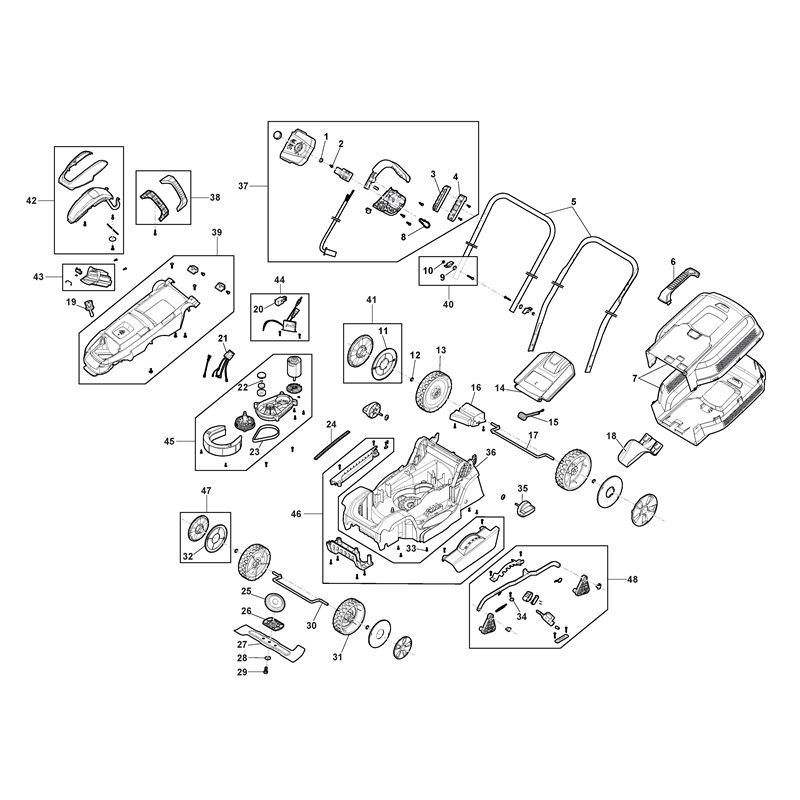 Mountfield MC 300 Li (293305064-MC [2020-2021]) Parts Diagram, Walkbehind