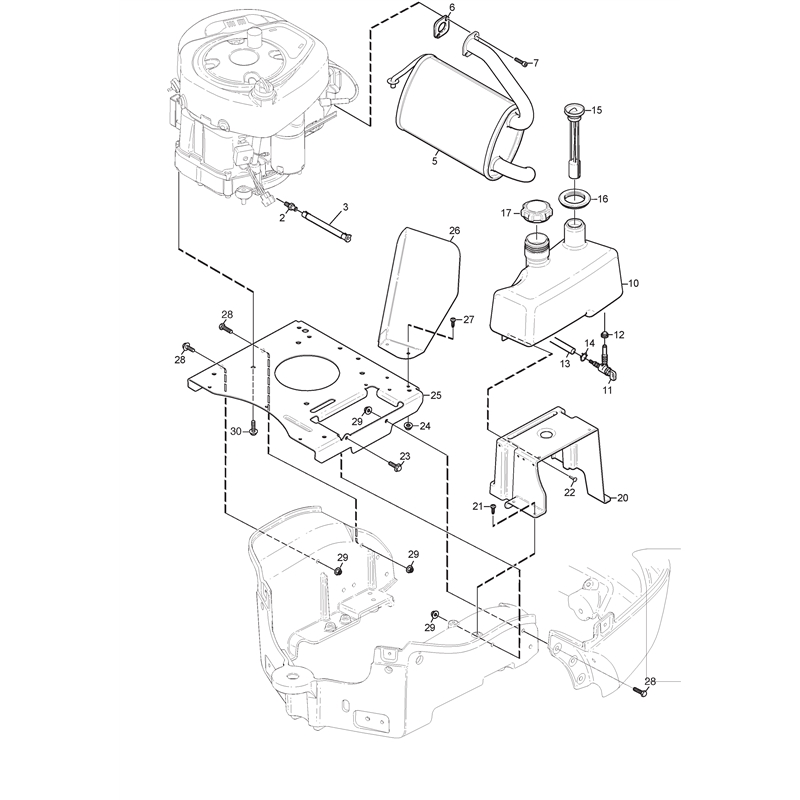 Stiga VILLA 320 HST (13-5711-51 [2013-2015]) Parts Diagram, Engine_0