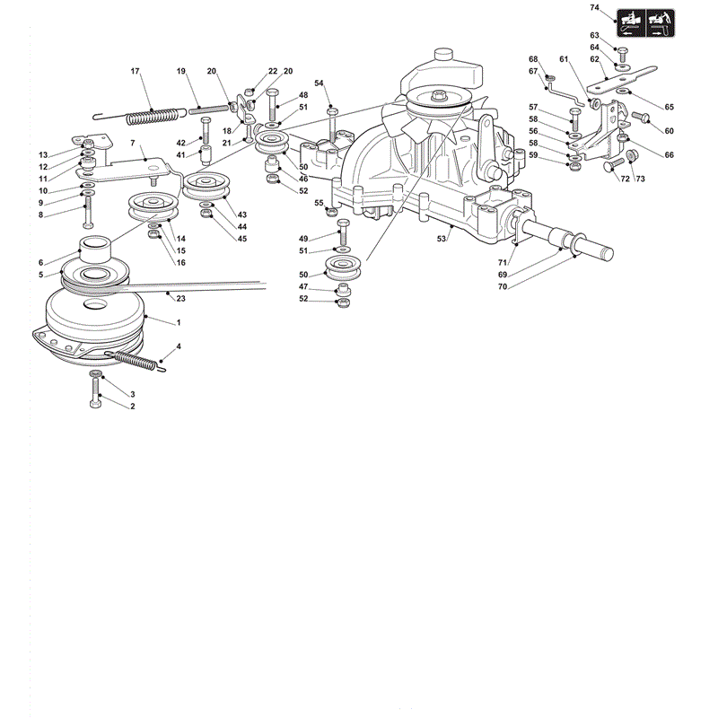 Castel / Twincut / Lawnking XG175HD (2012) Parts Diagram, Transmission