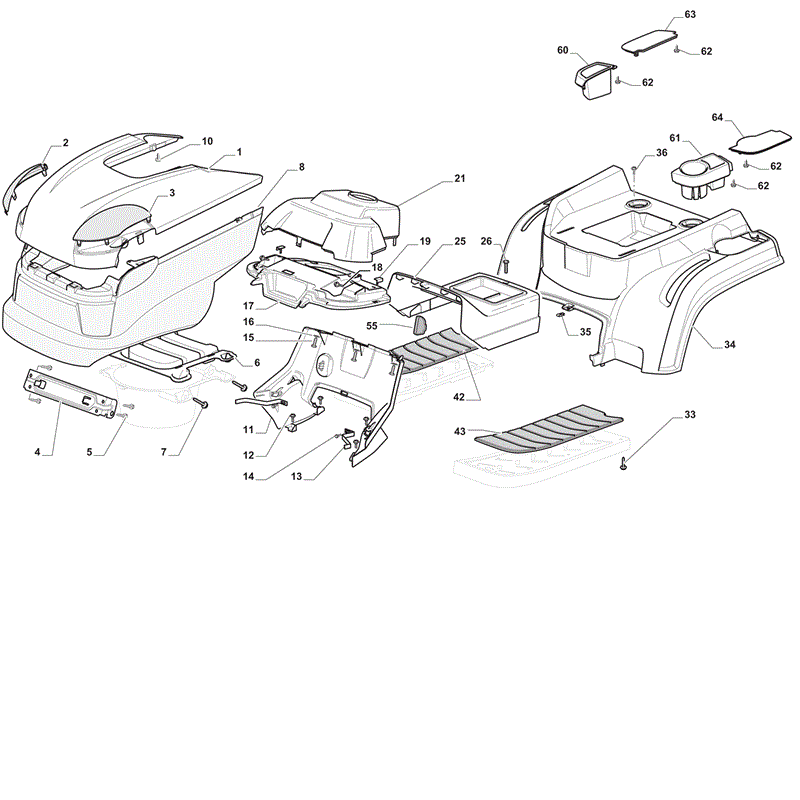 Castel / Twincut / Lawnking PDC140 (2012) Parts Diagram, Body