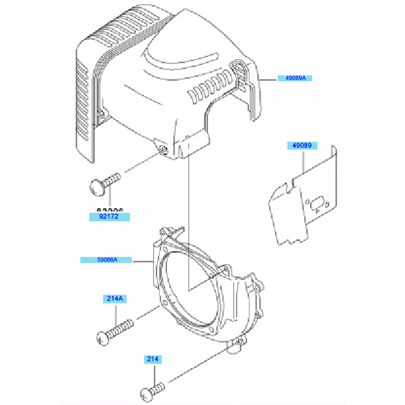 Kawasaki KBL43A (HA043F-BS51) Parts Diagram, Cooling Equipment