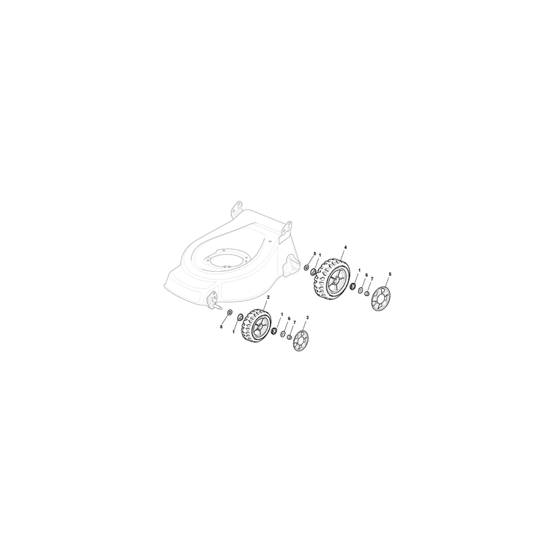 Mountfield 5310PD-INOX  Petrol Rotary Mower (291592043-MI8 [2008]) Parts Diagram, Wheels and Hub Caps