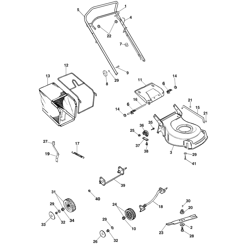 Oleo-Mac G 44 PBC (G 44 PBC) Parts Diagram, Illustrated parts list