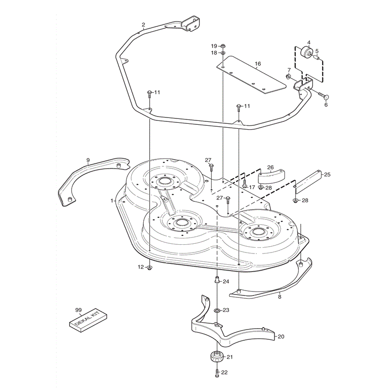 Stiga 125cm Combi Electric Deck  (2011) Parts Diagram, Page 2