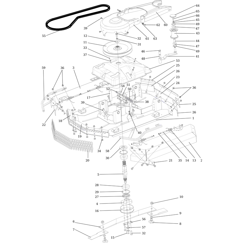 Oleo-Mac CHEYENNE (B&S) Cat. 2017 (CHEYENNE (B&S) Cat. 2017) Parts Diagram, Mowing deck 92 cm