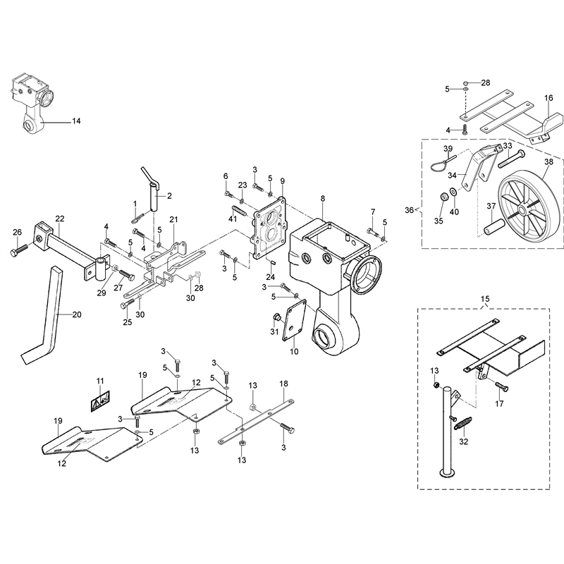 Bertolini 215 (EN 709) (K800 H - SN T210) (215 (EN 709) (K800 H  - SN T210)) Parts Diagram, change gear box (P.D.F.)