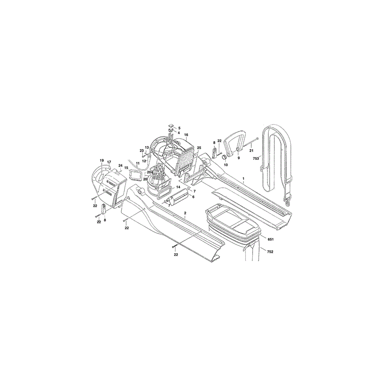 Qualcast Turbovac 1100 (F016L80713) Parts Diagram, Page 1