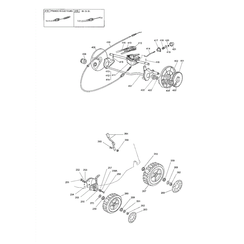 Mountfield 46PD Petrol Rotary Mower (2005) Parts Diagram, Page 3