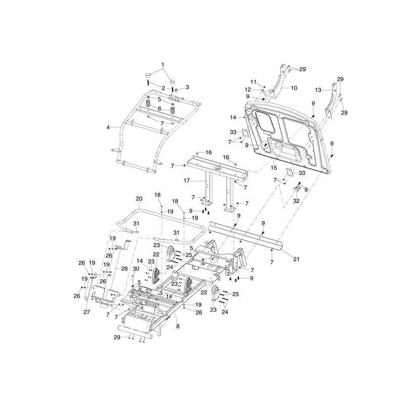 Oleo-Mac MISTRAL 72-12,5 K H (3 in 1) (K1250) EURO 5 (MISTRAL 72-12,5 K H (3in1) (K1250) EURO 5) Parts Diagram, Frame