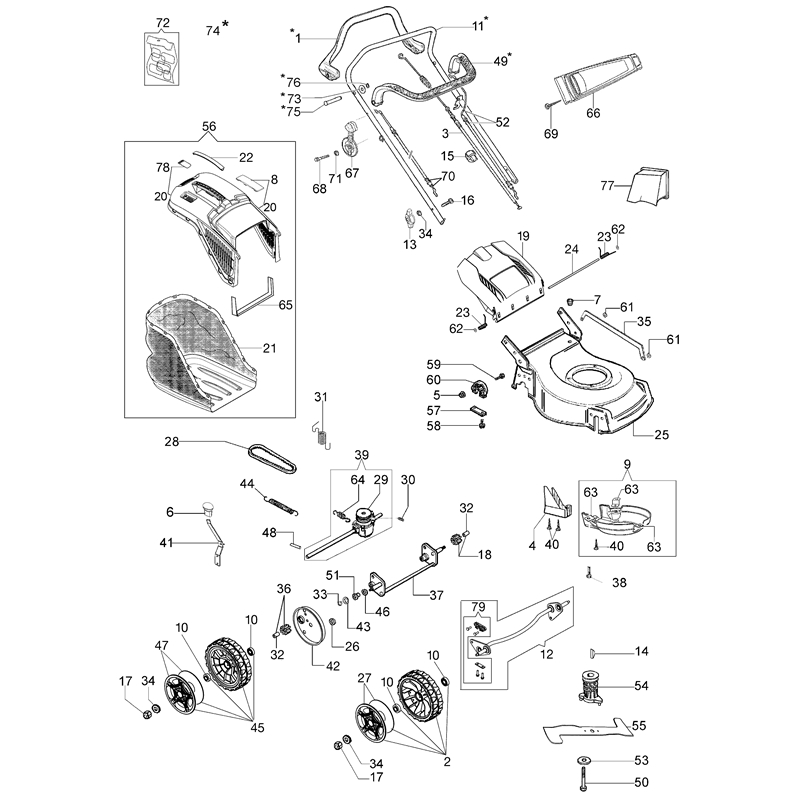 Oleo-Mac G 48 TBX COMFORT PLUS (G 48 TBX COMFORT PLUS) Parts Diagram, Complete illustrated parts list