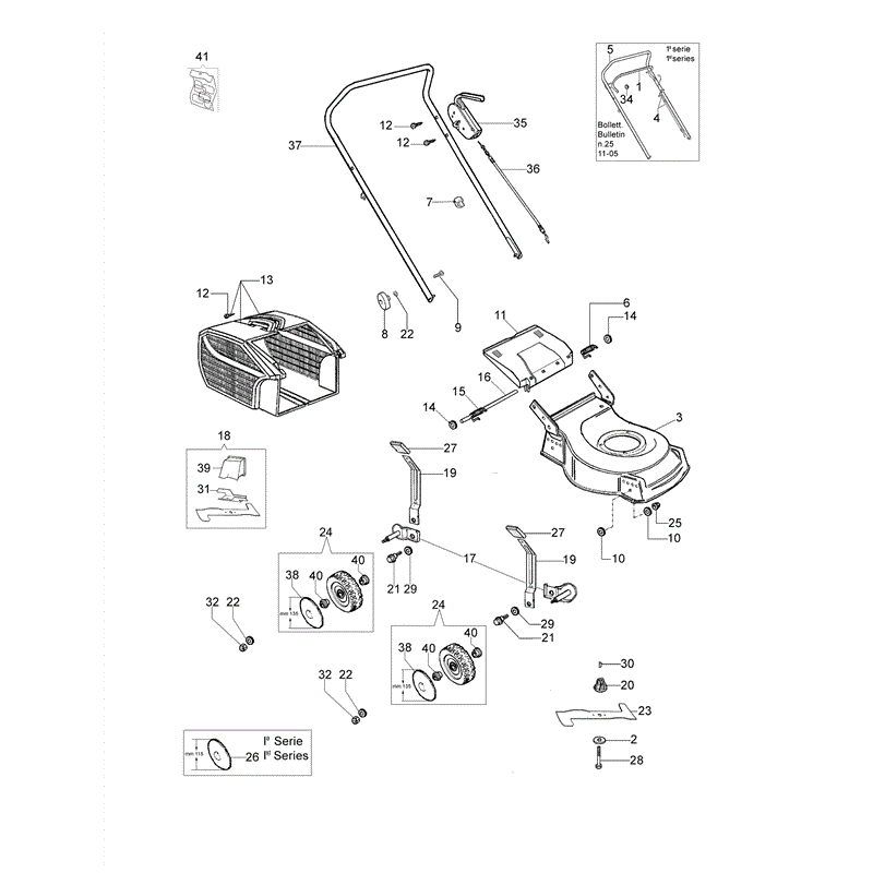 Efco LR 48 P B&S Lawnmower (LR48P) Parts Diagram, Page 1