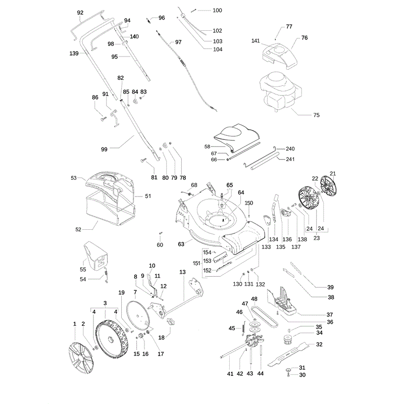McCulloch M46-500CMDW (96653180100) Parts Diagram, Page 1