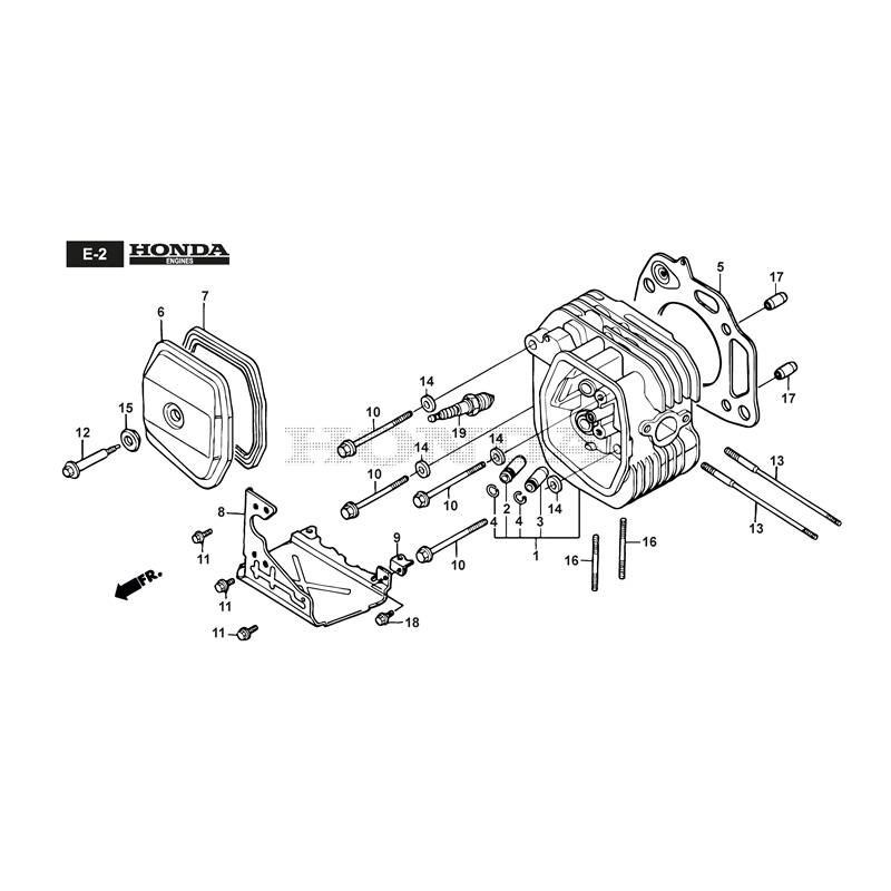 Mountfield 3000SH Lawn Tractor (2T2000383-M12 [2012-2015]) Parts Diagram, Cylinder Head