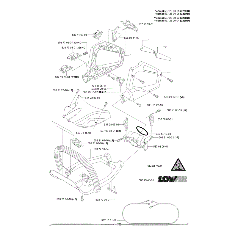 Husqvarna  325HD60x Hedge Trimmer (2006) Parts Diagram, Page 7