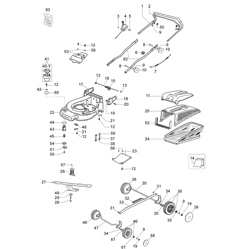 Oleo-Mac MAX 44 PBX Plus-Cut (MAX 44 PBX Plus-Cut) Parts Diagram, Illustrated parts list
