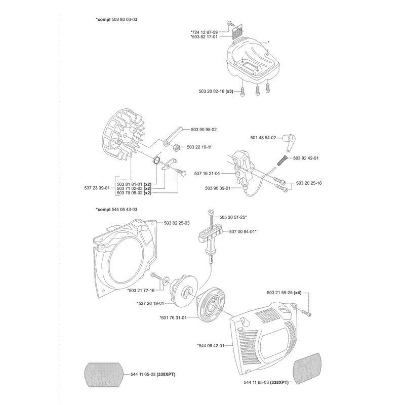 Husqvarna 338XPT Chainsaw (01/2006) Parts Diagram, Page 3