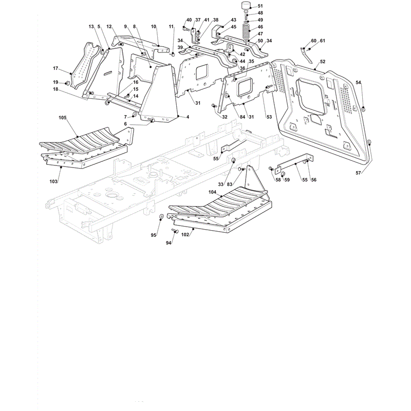 Castel / Twincut / Lawnking PT135HD (2012) Parts Diagram, Chassis
