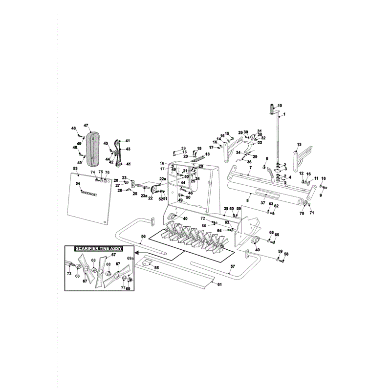 Westwood WW Scarifier (0000) Parts Diagram, Page 1