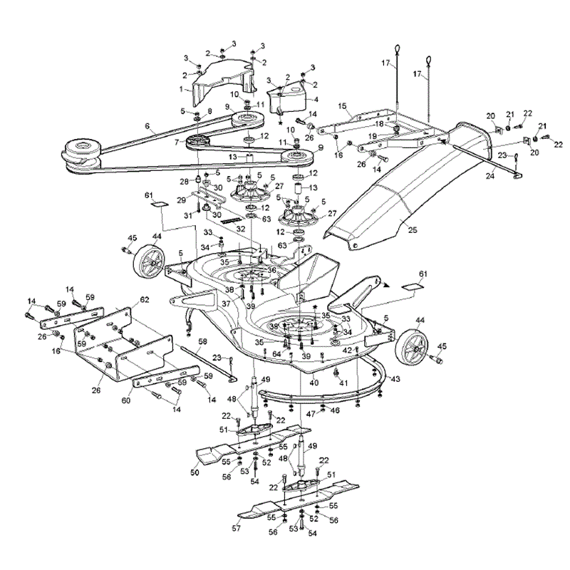 Hayter RS17/102H (17/40) (149D260000001-149D260999999) Parts Diagram, Cutter Deck