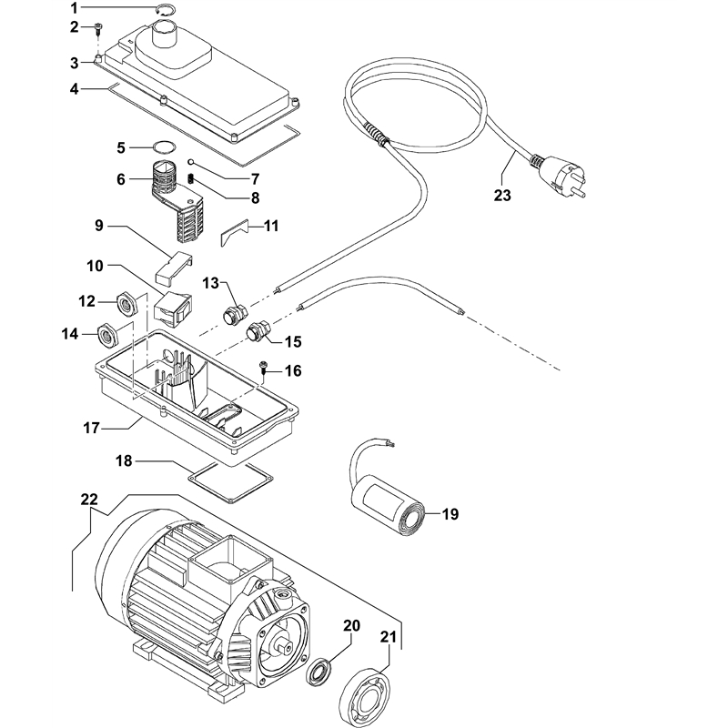Oleo-Mac PW 210 C (PW 210 C) Parts Diagram, Motor 1