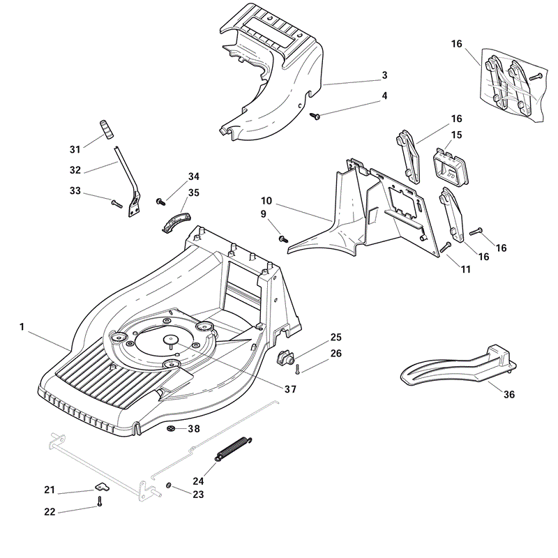 Mountfield SP555 (Honda GCV160) (2013) Parts Diagram, Page 1
