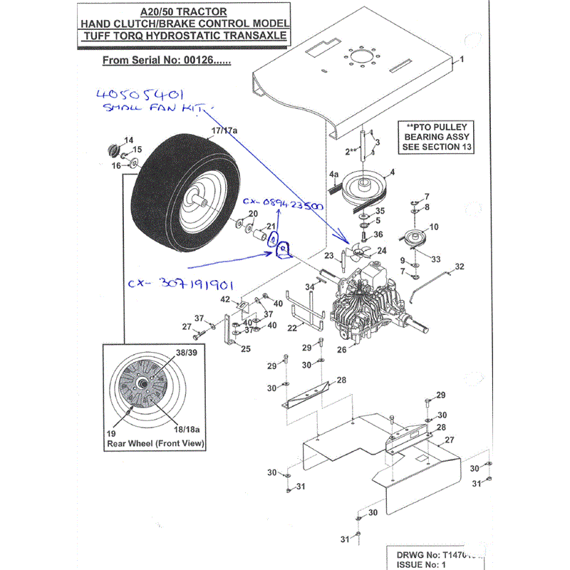 Countax A2050 - A2550 Lawn Tractor 2008 (2008) Parts Diagram, MK1 Tuff Torq Hydrostatic Transaxle Assembly