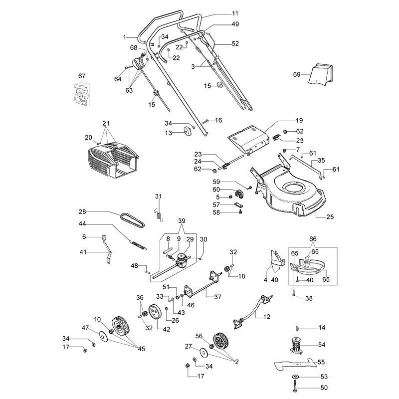 Oleo-Mac G 48 TK (K600) (G 48 TK (K600)) Parts Diagram, Illustrated parts list