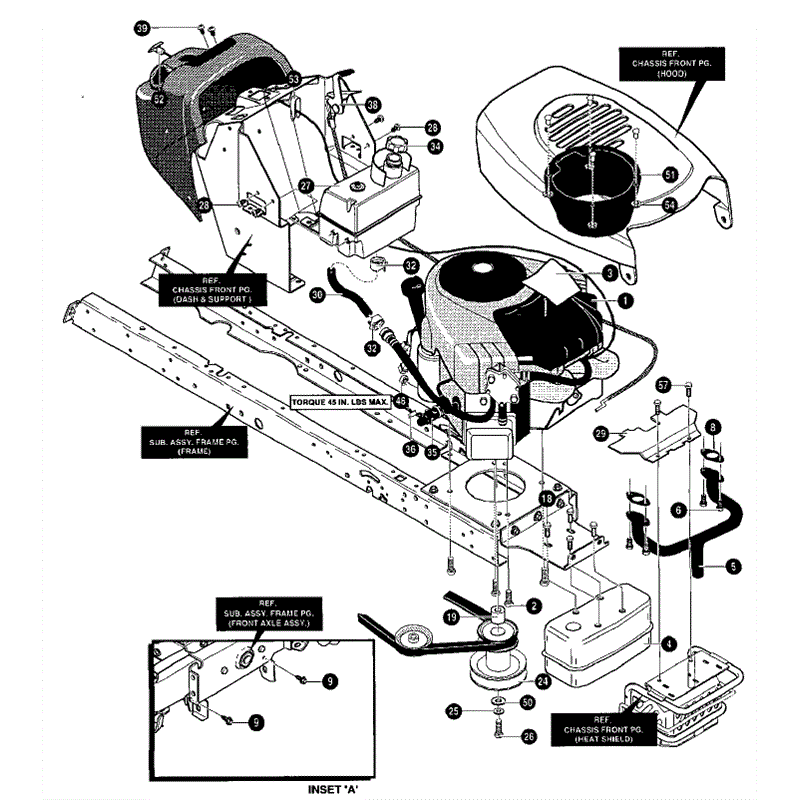 Hayter 19/42 (147R001001-147R099999) Parts Diagram, Engine & Control Assembly
