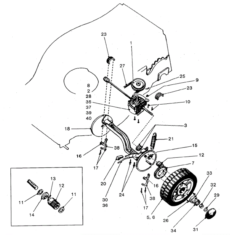 Hayter Hunter 54 (331002788-331099999) Parts Diagram, Rear Axle