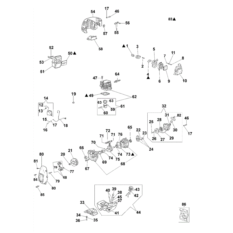 Efco IS2026 (2011) Parts Diagram, Page 1