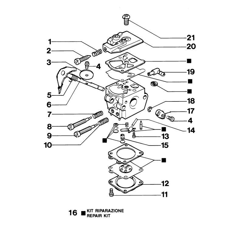 Efco 132 Petrol Chainsaw (132) Parts Diagram, 607A