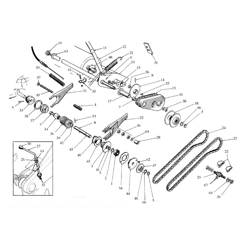 Hayter Harrier 2-19 (046) Lawnmower (046/H19351-046/H22350) Parts Diagram, PSEI632C Transmission Assembly